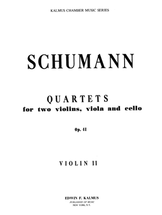 Book cover for String Quartets, Op. 41, Nos. 1, 2 & 3: 2nd Violin