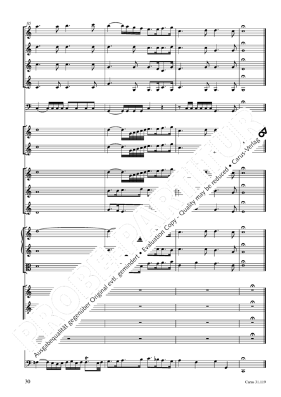 Praise the Lord, O Jerusalem (Preise, Jerusalem, den Herrn) 4-Part scores gallery preview page 31