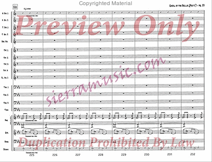 Carol of the Bells (pro) Jazz Ensemble scores gallery preview page 30