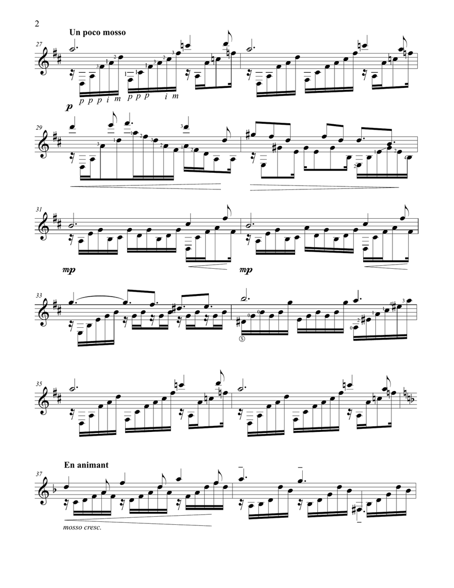 Claire de Lune Claire de Lune Classical Guitar scores gallery preview page 2