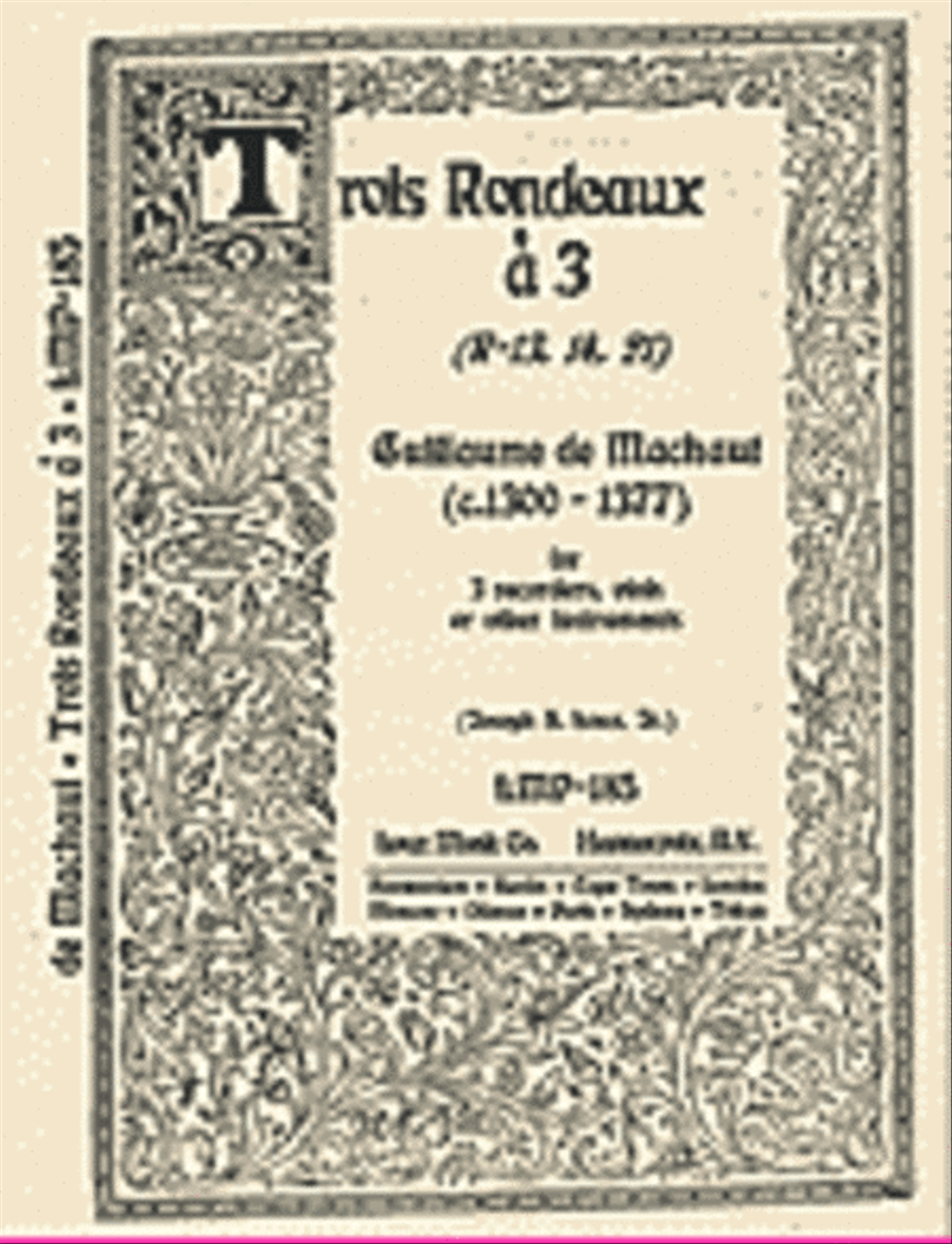 Trois Rondeaux a 3 ( R-13,14,21) Voice scores gallery preview page 1