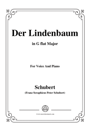 Schubert-Der Lindenbaum,Op.89,No.5,in G flat Major,for Voice and Piano
