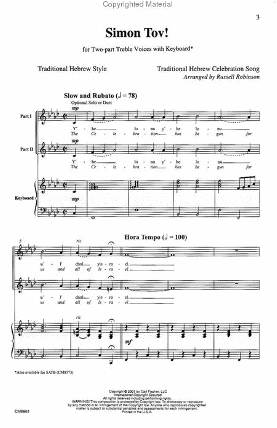 Simon Tov! Choir scores gallery preview page 2
