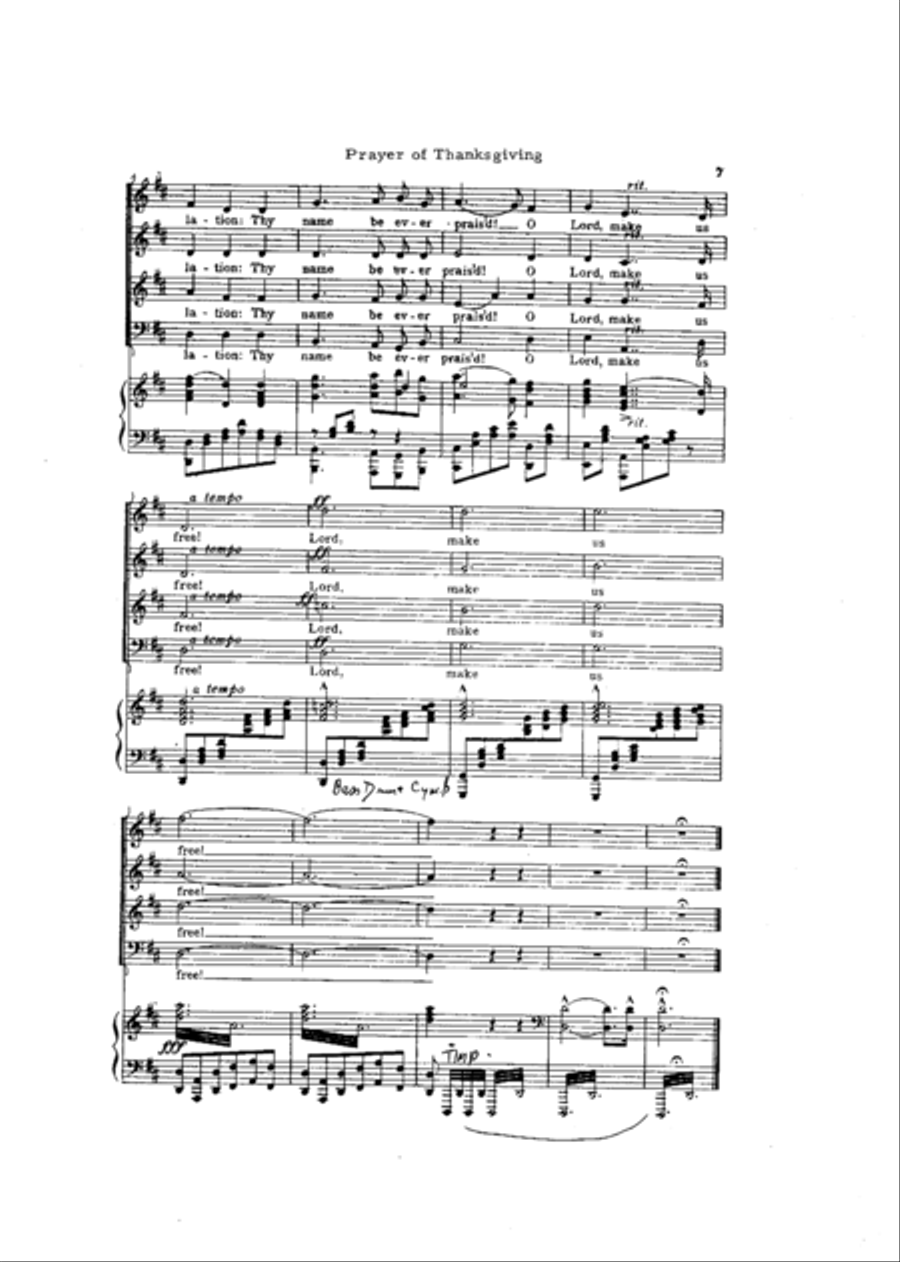 Prayer of Thanksgiving Concert Band scores gallery preview page 7