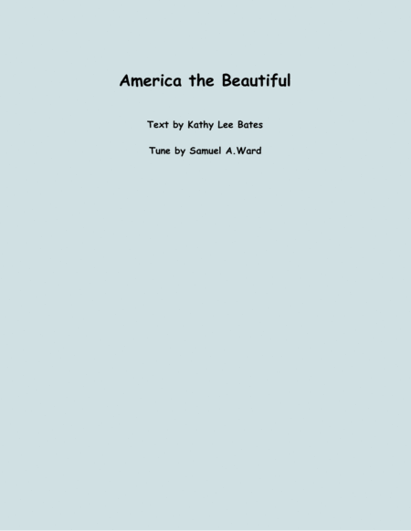 America the Beautiful image number null