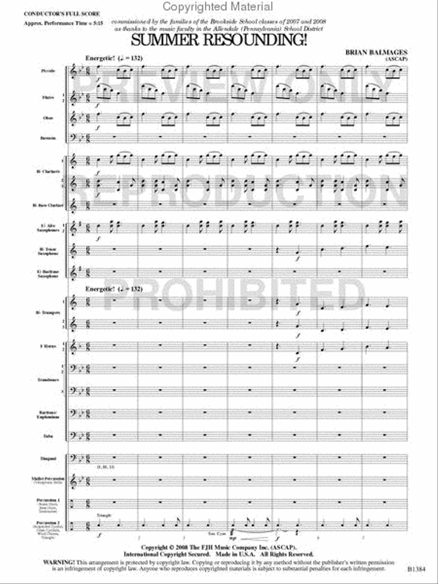 Summer Resounding! Concert Band scores gallery preview page 2