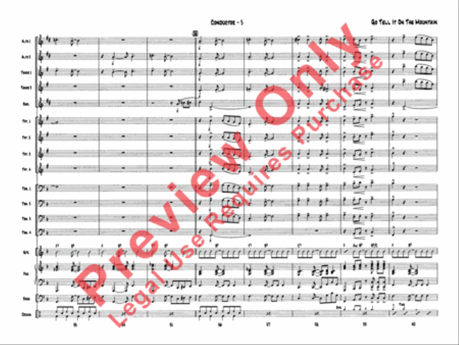 Go Tell It on the Mountain Jazz Ensemble scores gallery preview page 8