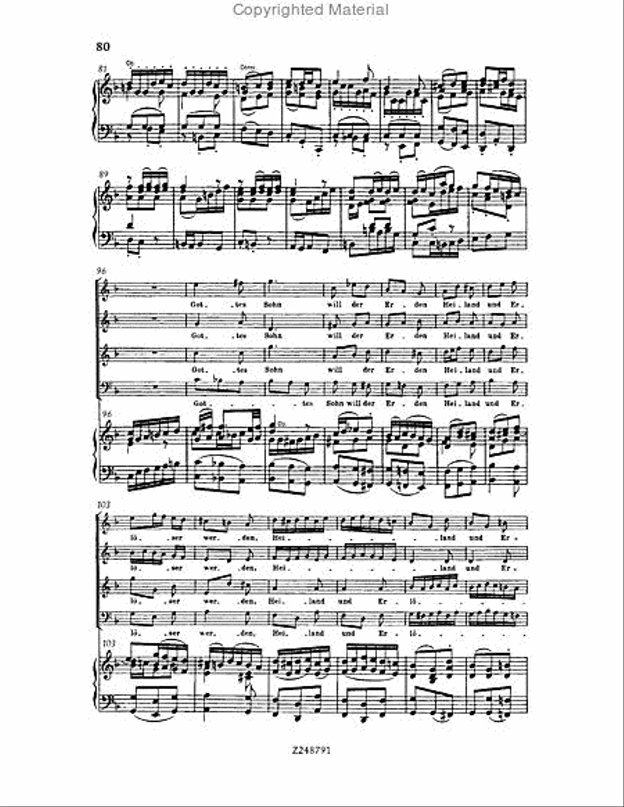 Christmas Oratorio, BWV 248 Choir scores gallery preview page 79