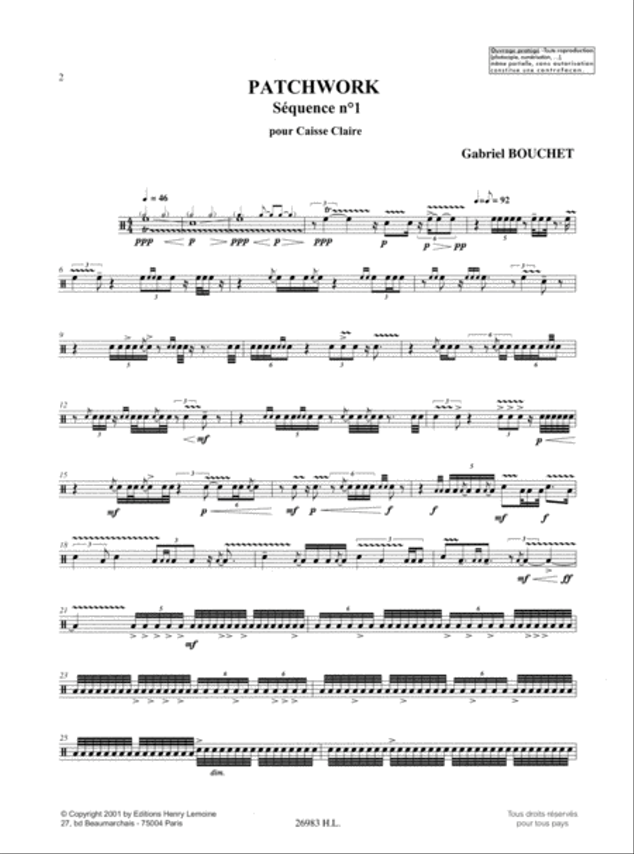 Patchwork Snare Drum scores gallery preview page 2