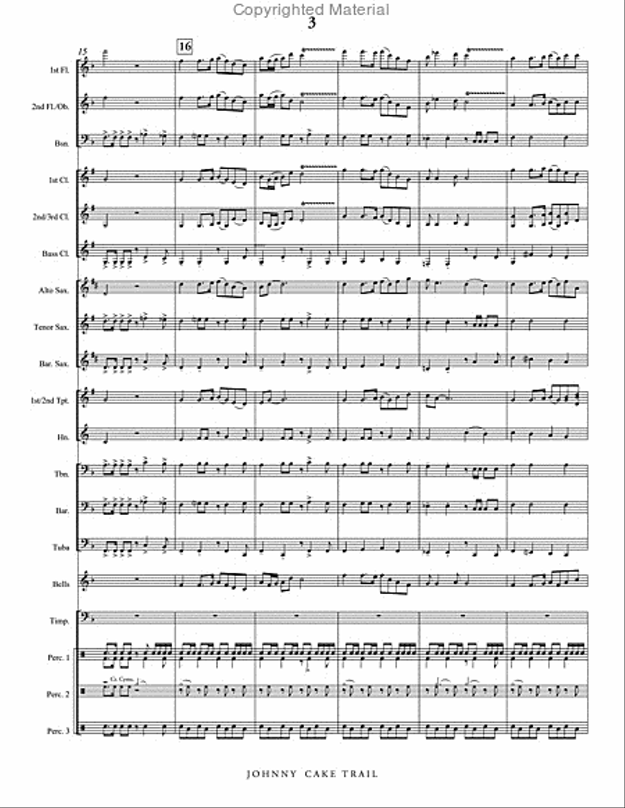 Johnnycake Trail Johnnycake Trail Concert Band scores gallery preview page 4