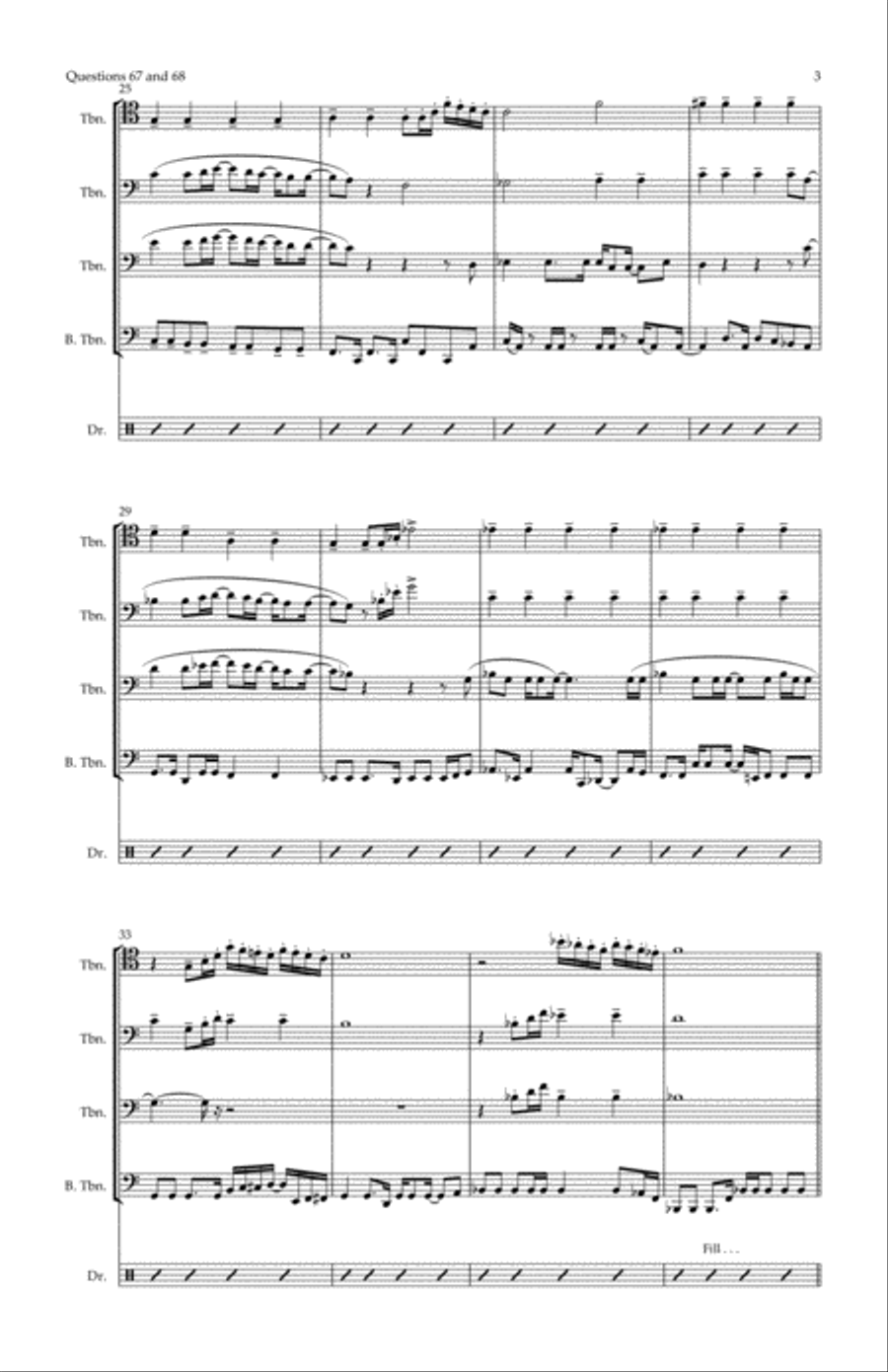 Questions 67 And 68 Trombone Duet scores gallery preview page 3