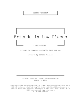 Book cover for Friends In Low Places