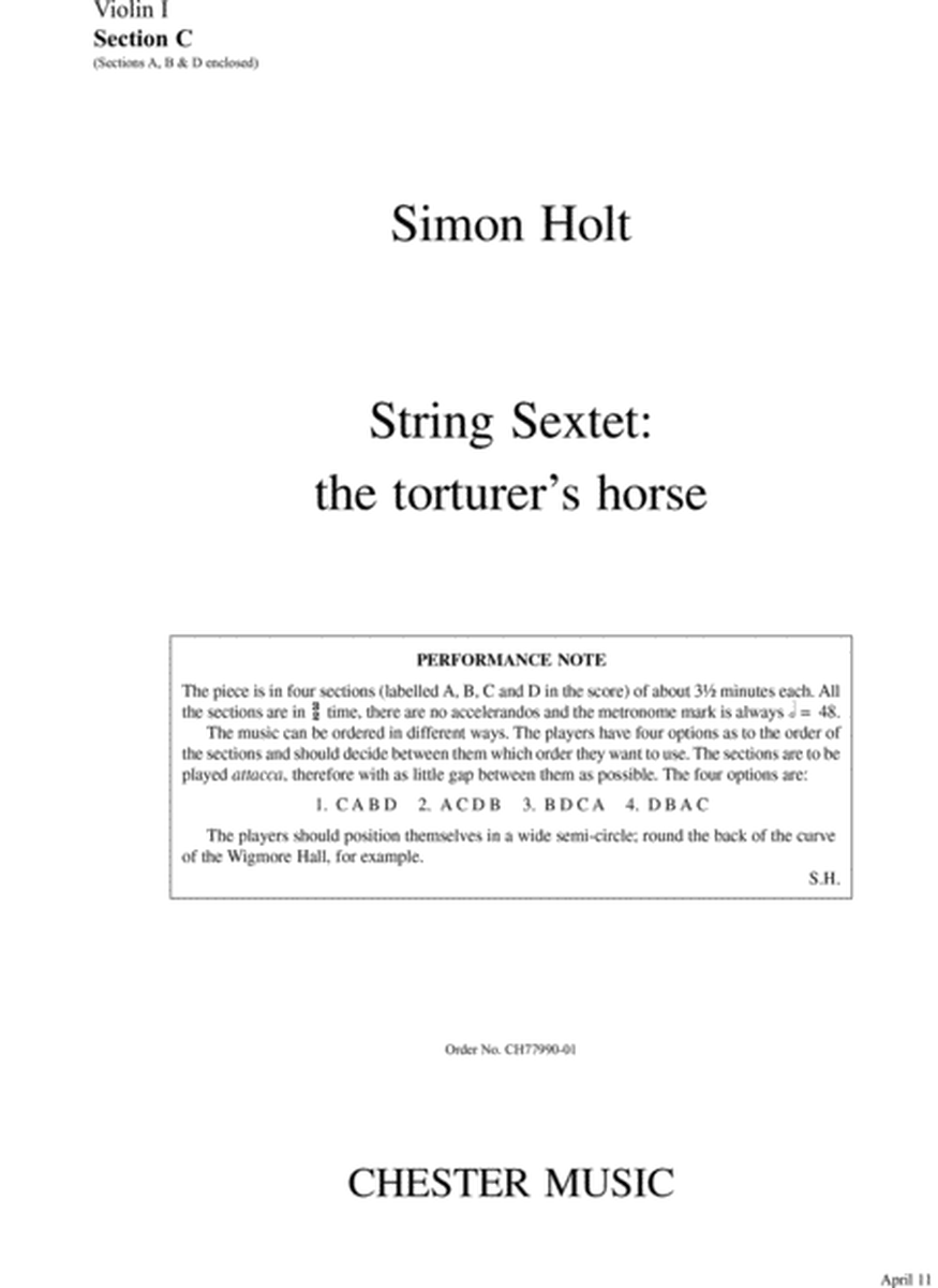 String Sextet - The Torturer's Horse (Parts)