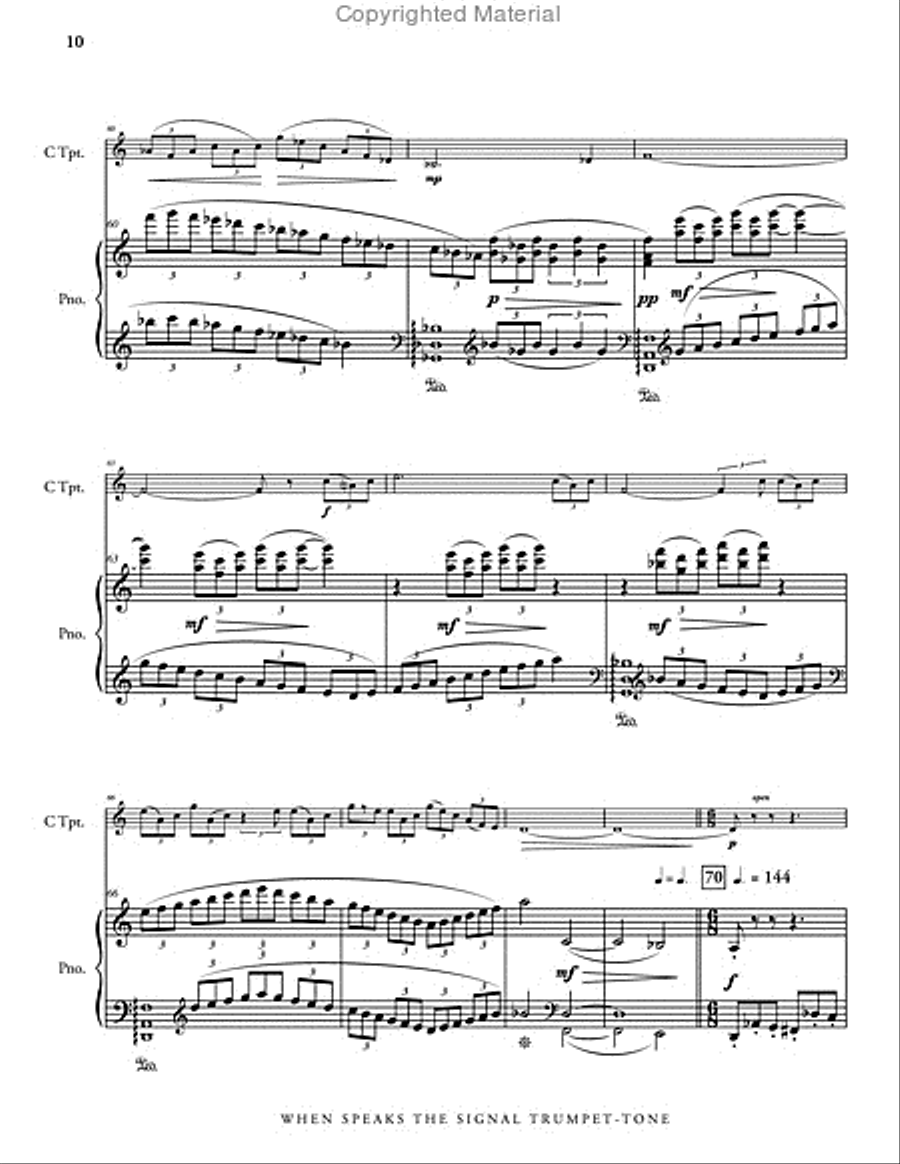 When Speaks the Signal-Trumpet Tone (piano reduction) Flugelhorn scores gallery preview page 11