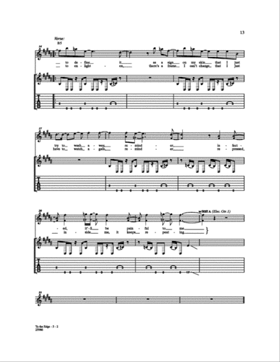 To The Edge Electric Guitar scores gallery preview page 2
