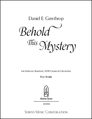 Behold This Mystery (Cantata)