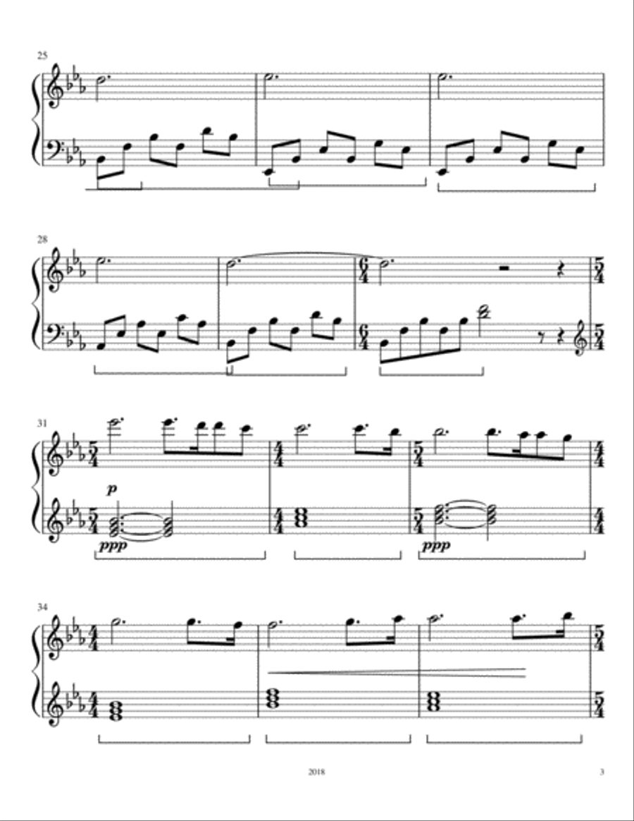 Chasing Romance Piano Solo scores gallery preview page 3