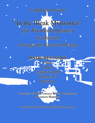 Book cover for In the Bleak Midwinter (for Woodwind Quintet)