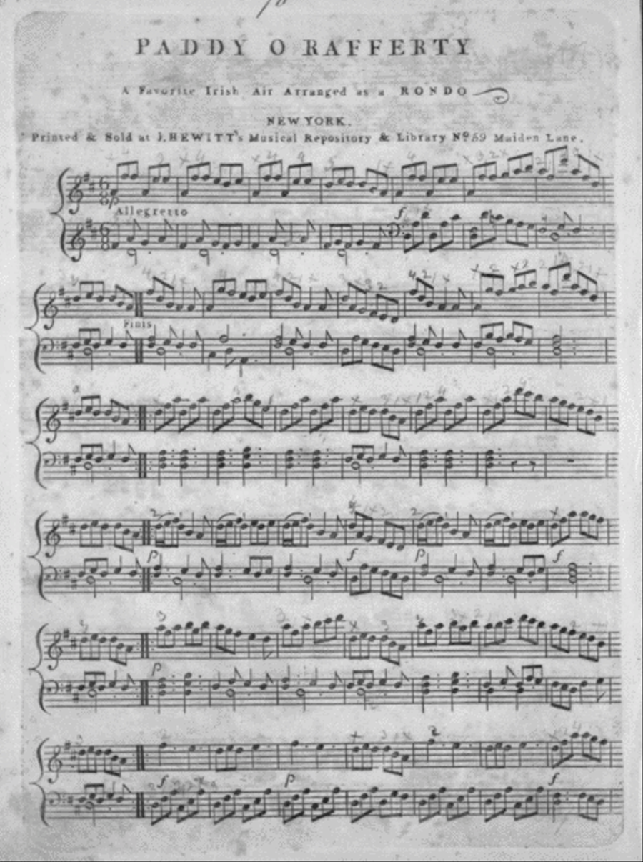 Paddy O'Rafferty. A Favorite Irish Air Arranged as a Rondo Piano Solo scores gallery preview page 1