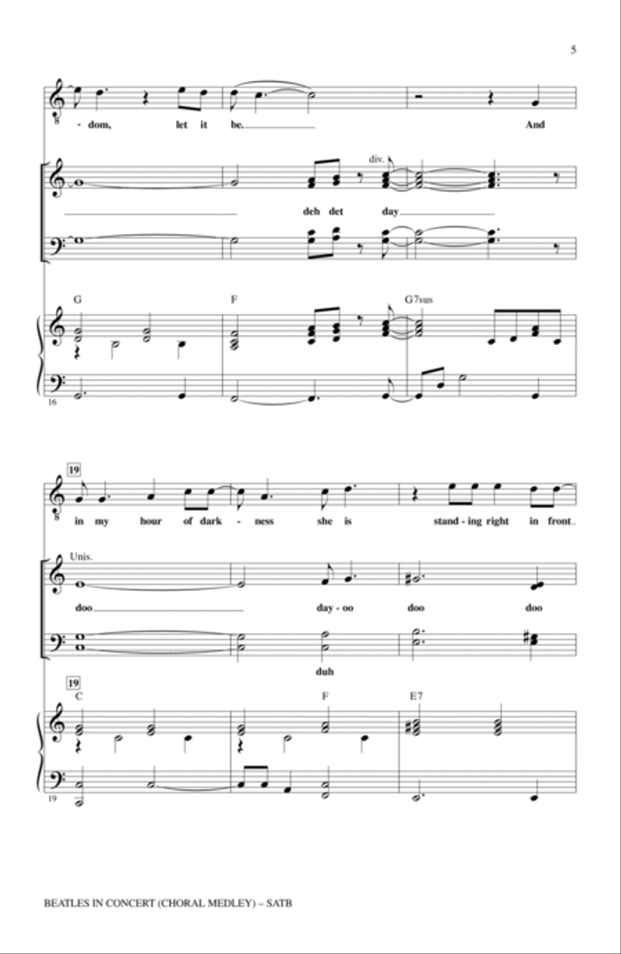 Beatles In Concert (Medley) 4-Part scores gallery preview page 3