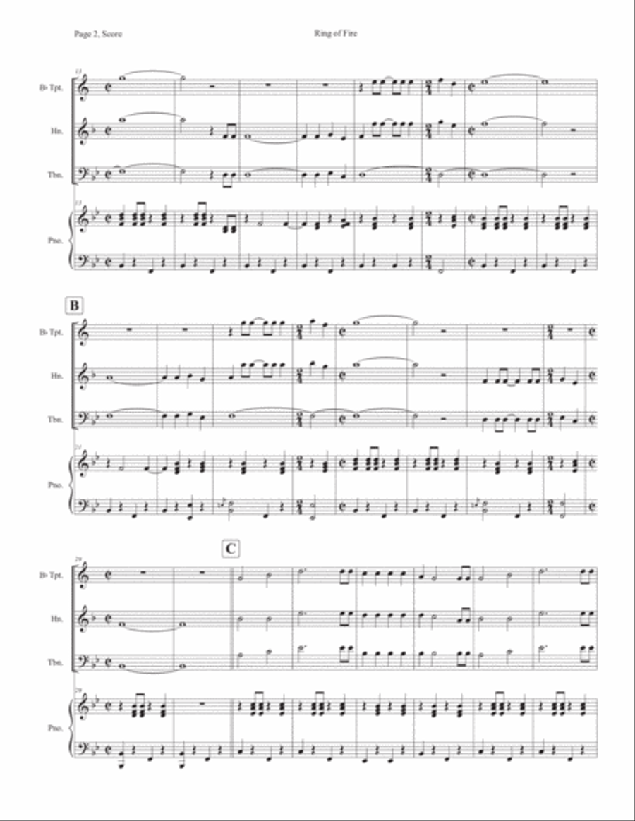 Ring Of Fire Horn scores gallery preview page 2
