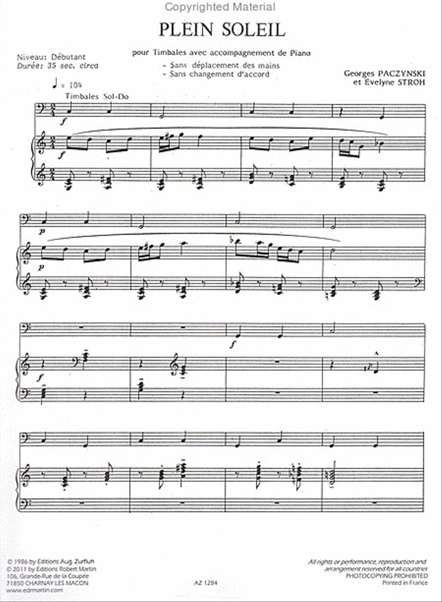 Plein soleil et éclipse Plein soleil et éclipse Percussion scores gallery preview page 2
