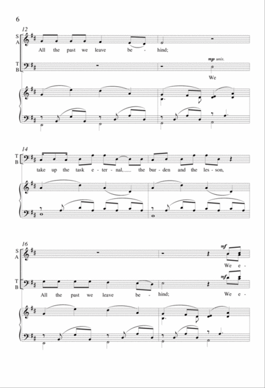 We Take Up the Task Eternal Divisi scores gallery preview page 5