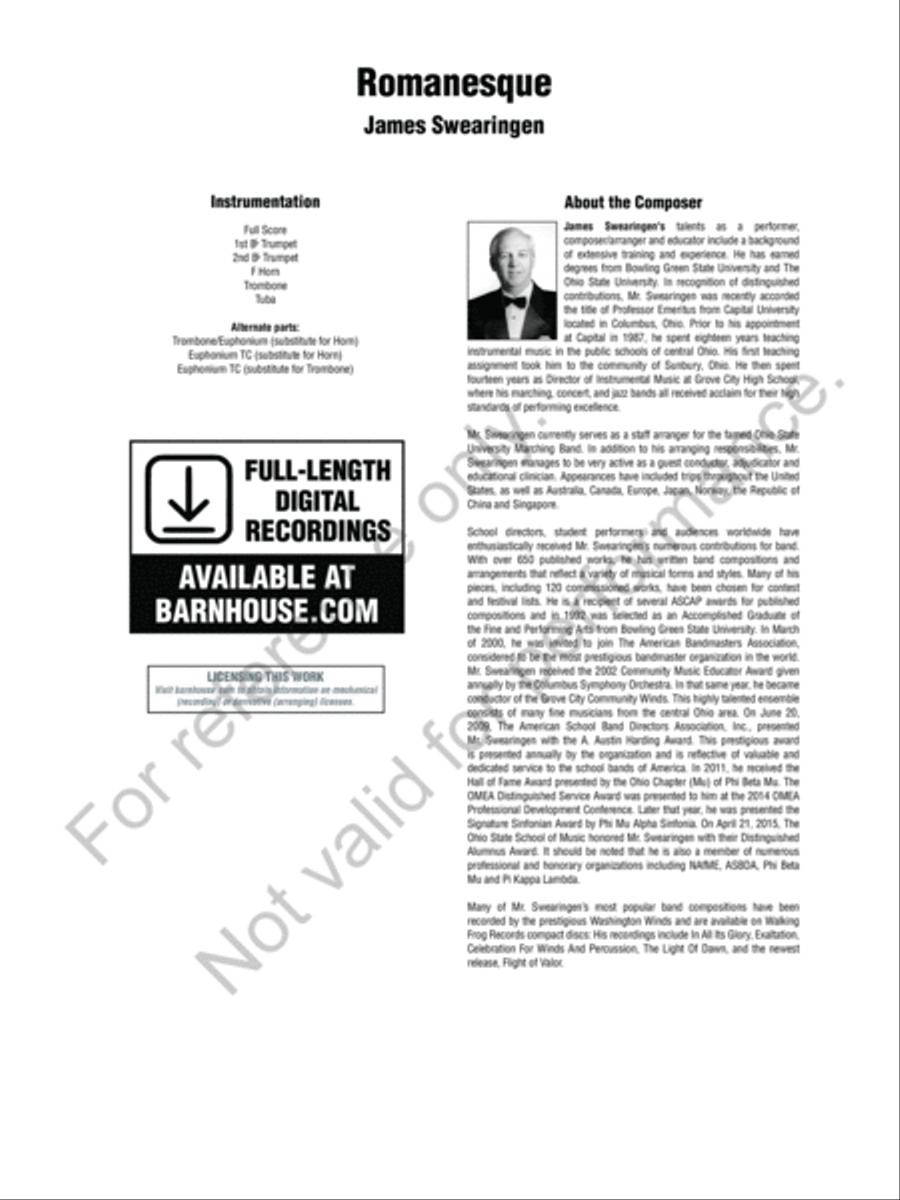 Romanesque Romanesque Score scores gallery preview page 3