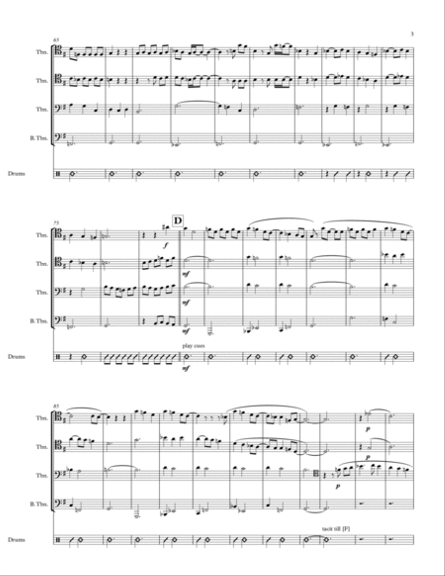 Kiss From A Rose Trombone scores gallery preview page 3