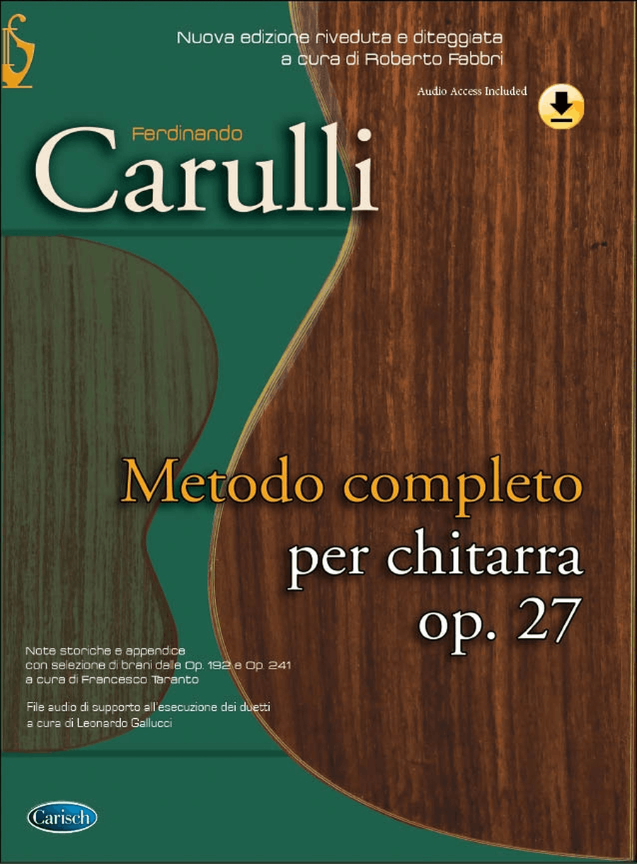 Carulli Ferdinando Metodo Completo Per Chitarra Op27 Guitar Book/cd Classical Guitar scores gallery preview page 1