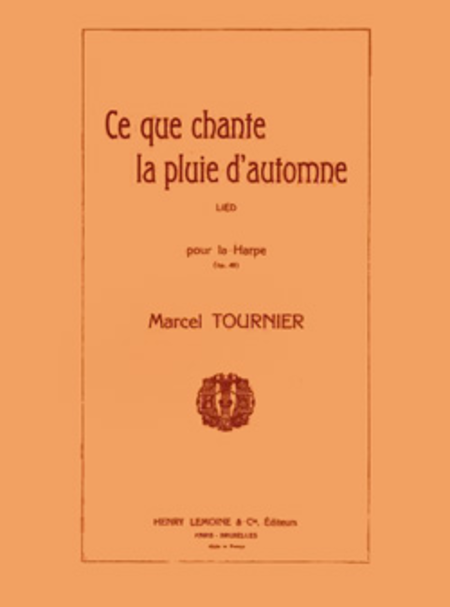 Chante La Pluie Automne Op.49