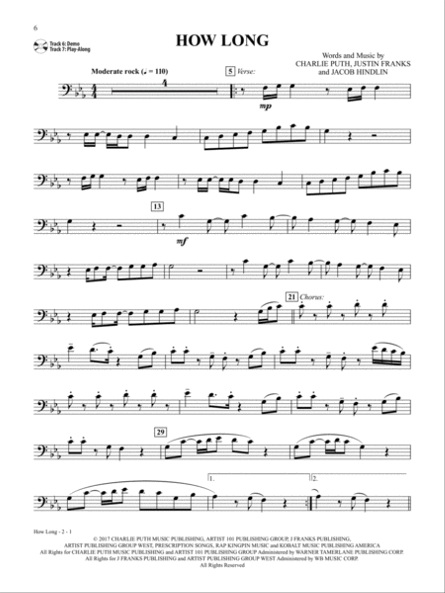 Pop & Country Instrumental Solos Trombone Trombone Solo scores gallery preview page 4