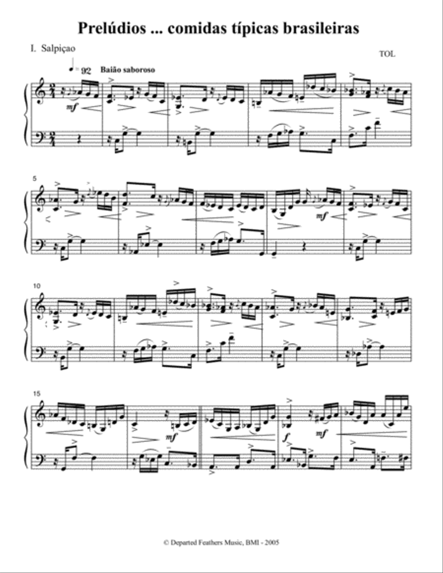Prelúdios ... Comidas Típicas Brasileiras (2005) for solo marimba Marimba scores gallery preview page 3