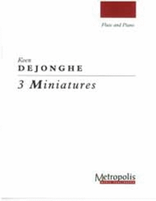Book cover for 3 Miniatures for Flute and Piano