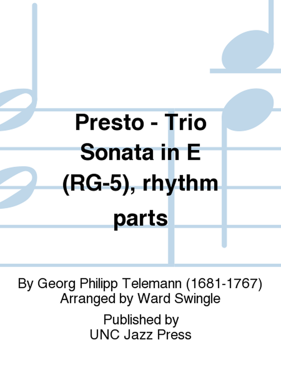 Presto - Trio Sonata in E (RG-5), rhythm parts