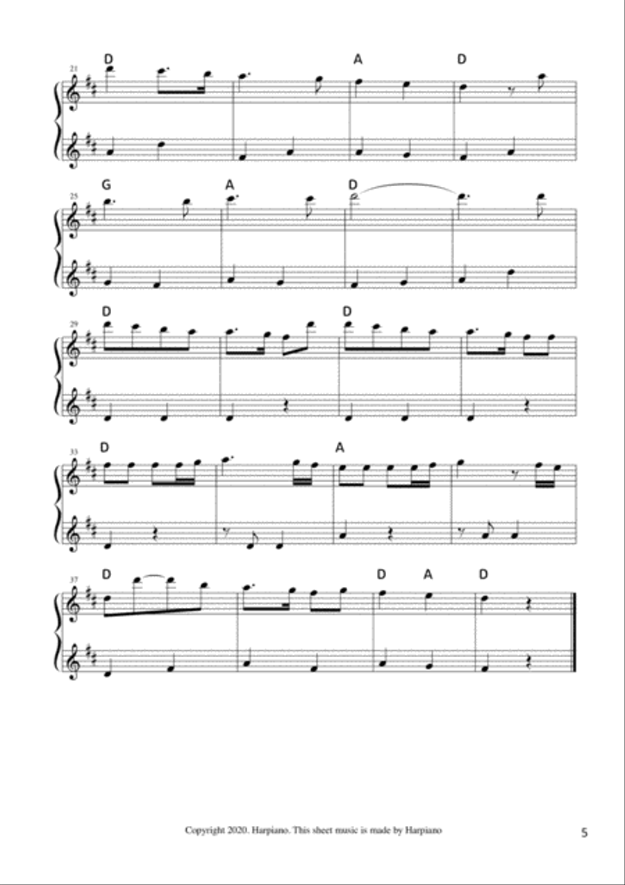 A Collection of Traditional Christmas Carols II (J to W, 17 songs) Handbell Choir scores gallery preview page 5