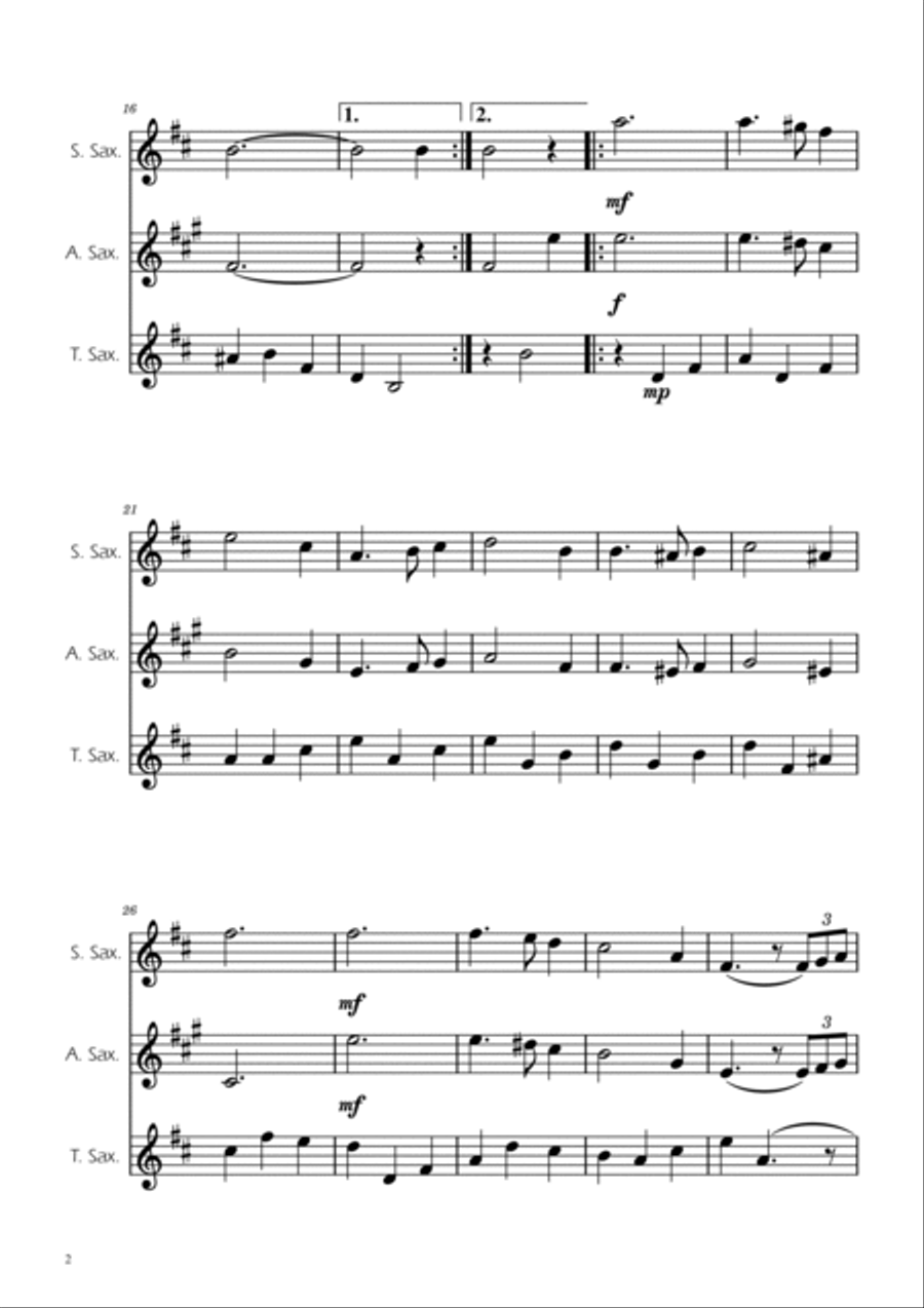 Greensleeves - Sax Trio Greensleeves - Sax Trio Woodwind Trio scores gallery preview page 2