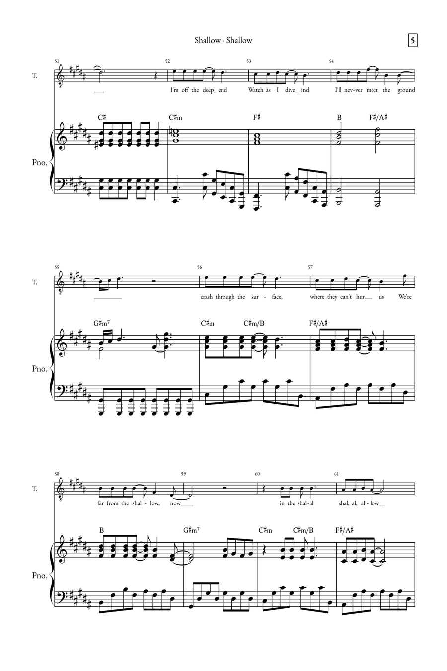 Shallow A Cappella scores gallery preview page 5