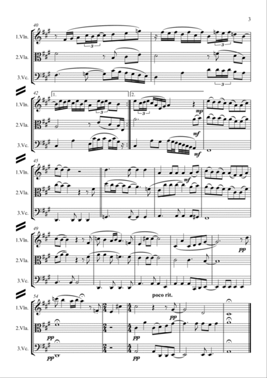 In My Life String Trio scores gallery preview page 3