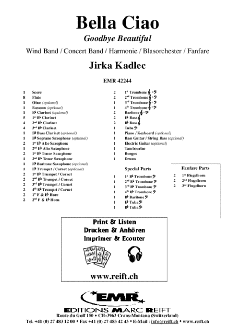 Bella Ciao Bella Ciao Concert Band scores gallery preview page 2