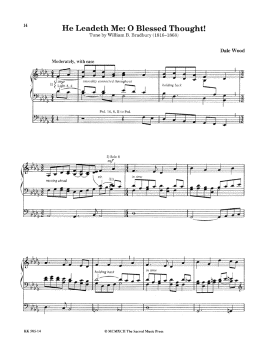 Softly and Tenderly Organ Solo scores gallery preview page 9