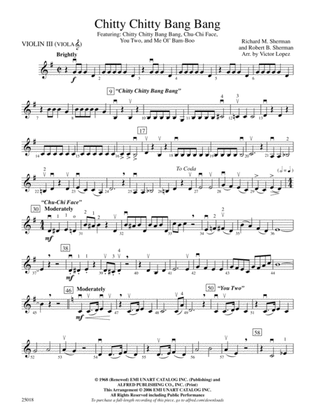 Chitty Chitty Bang Bang: 3rd Violin (Viola [TC])