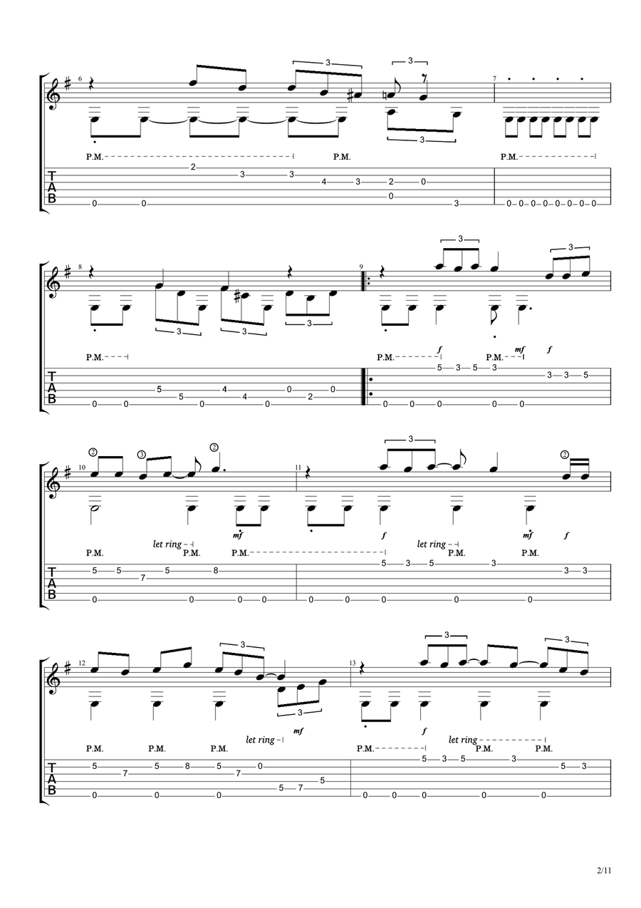 Black Velvet Acoustic Guitar scores gallery preview page 3