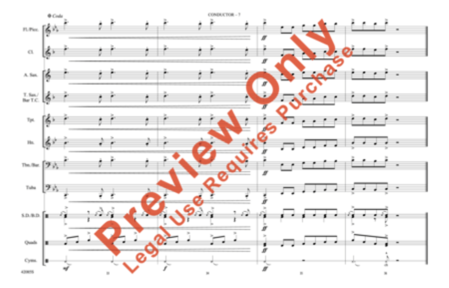 Mercy, Mercy, Mercy Marching Band scores gallery preview page 8