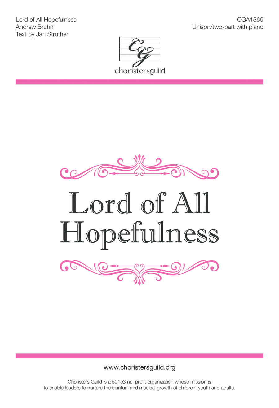 Lord of All Hopefulness Unison Choir scores gallery preview page 1