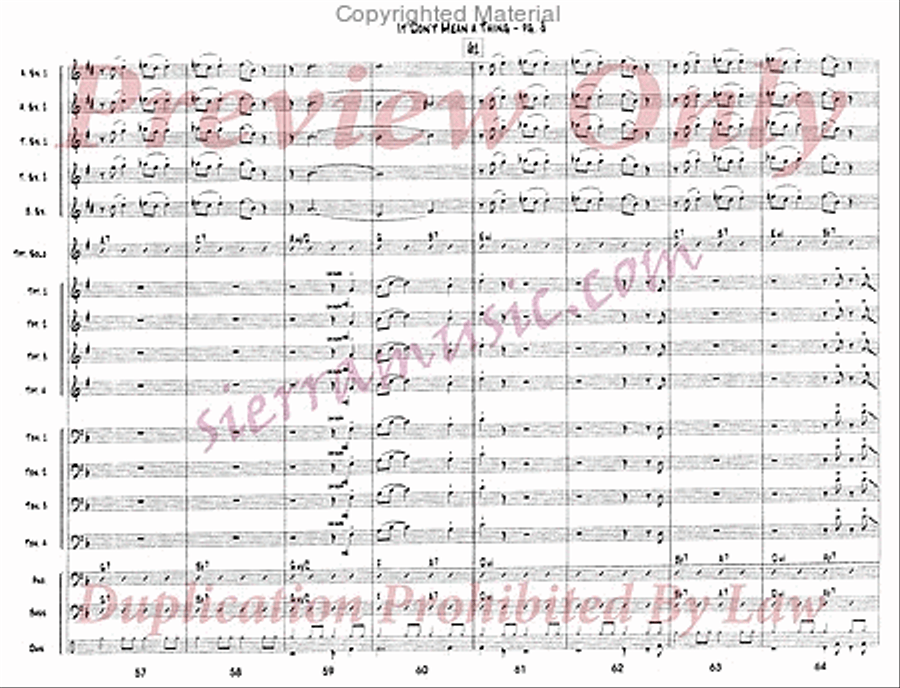 It Don't Mean a Thing If It Ain't Got That Swing Jazz Ensemble scores gallery preview page 9