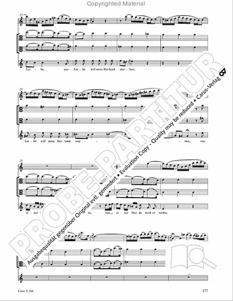 St. Matthew Passion (Matthaus-Passion) 4-Part scores gallery preview page 179
