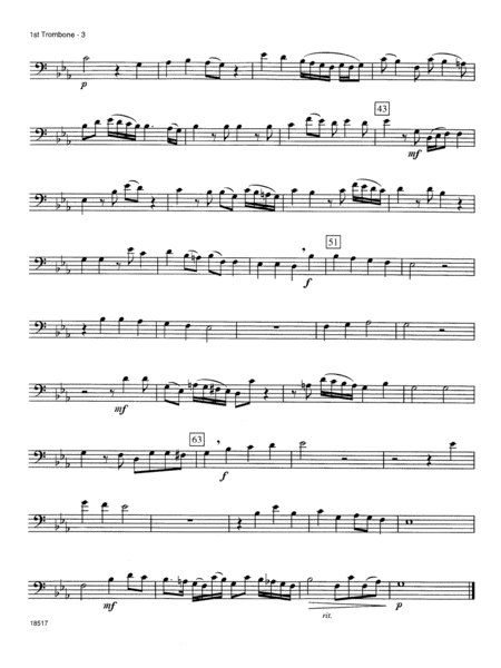 Bach Masterpieces For Brass Quartet - 1st Trombone