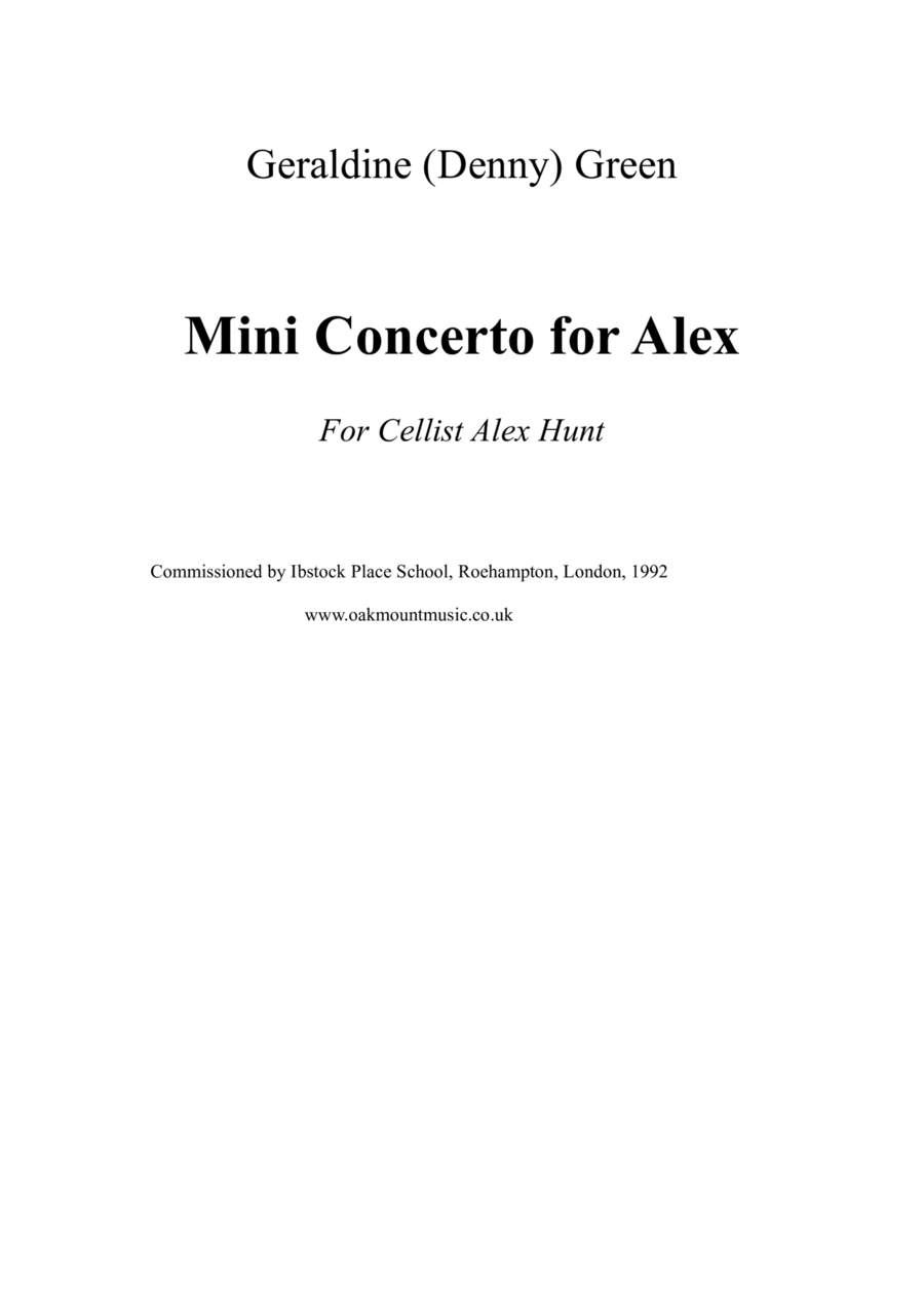 Mini Concerto For Alex (School Orchestra Arrangement) Full Orchestra scores gallery preview page 1