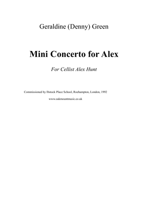 Book cover for Mini Concerto For Alex (School Orchestra Arrangement)